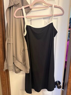 Target Black Mini Slip Dress with White Trim